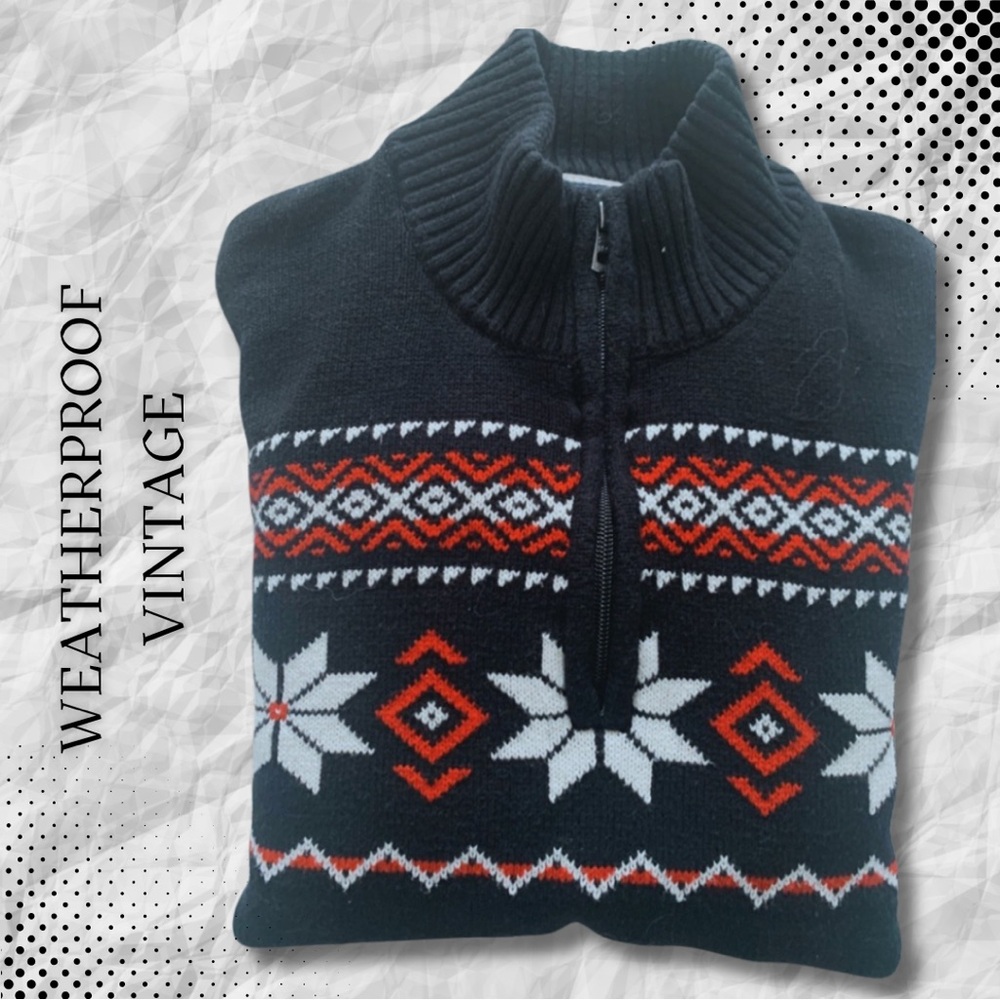 {Weatherproof Vintage} COTTON 3/4 Zip Sweater